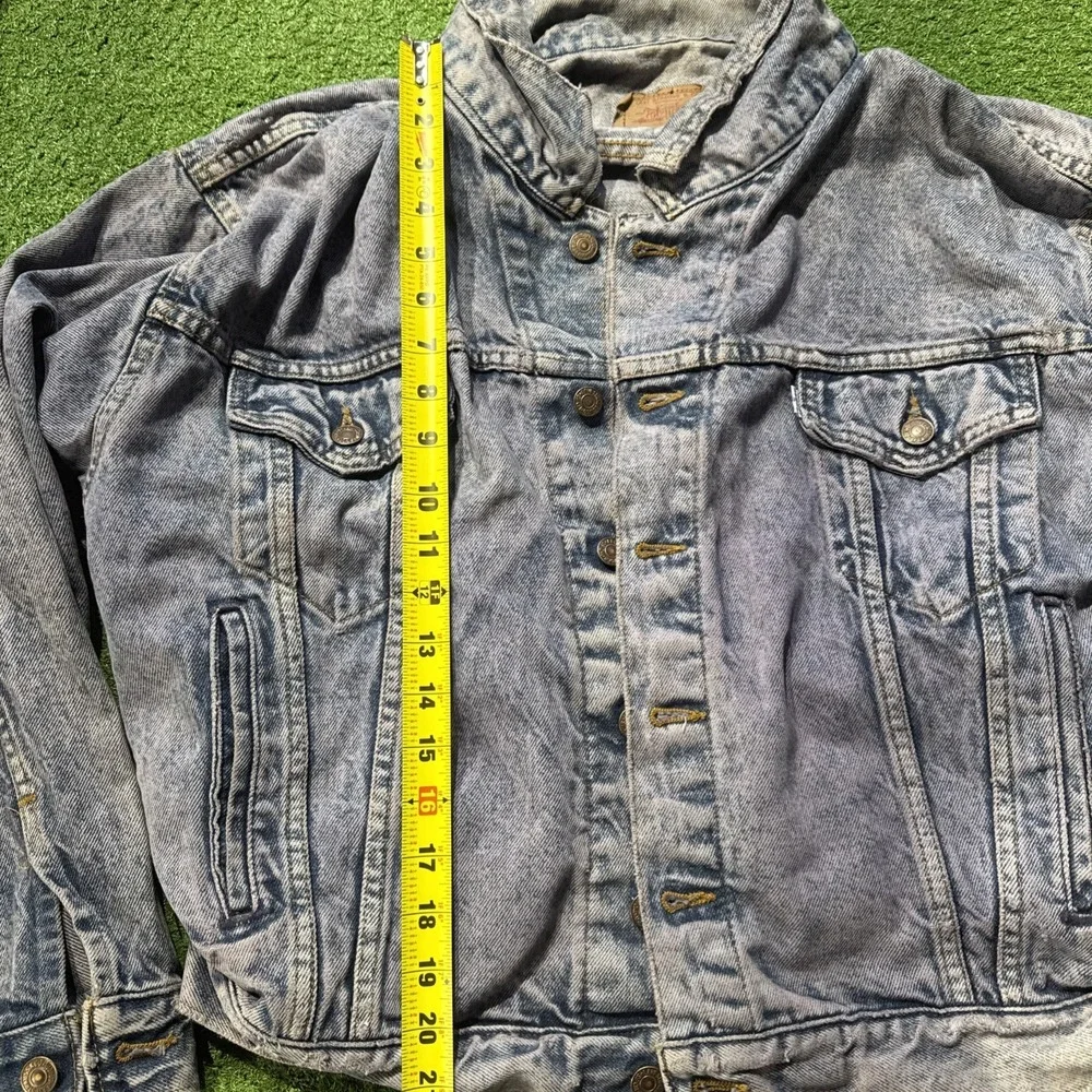 Vtg 80s-90s Levis Denim Trucker Jacket‎ Sz M Made In USA Purple Wash Indigo